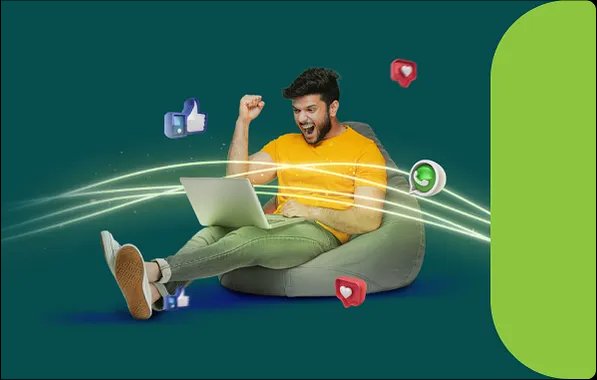 Cliente utilizando serviço de internet da Webby